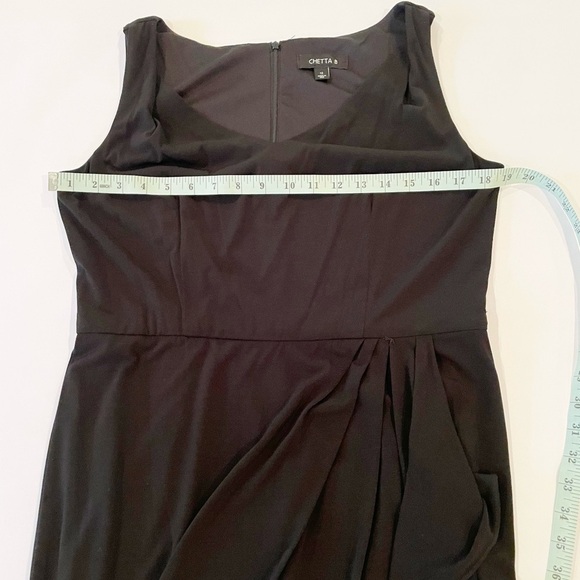 Chetta B Black Twist Sleeveless Cocktail Dress - Picture 7 of 13